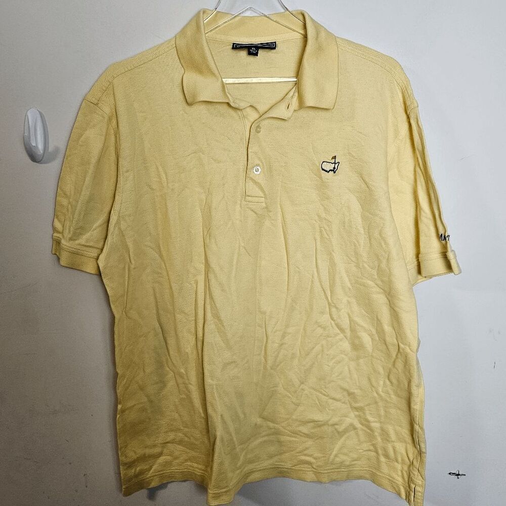 Masters Collection Cotton Golf Polo Short Sleeve Shirt Yellow XL